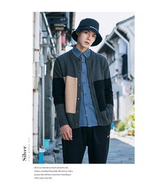 洋湖軒榭2019春季新品 日系撞色針織開衫，演繹青少年的時(shí)尚態(tài)度